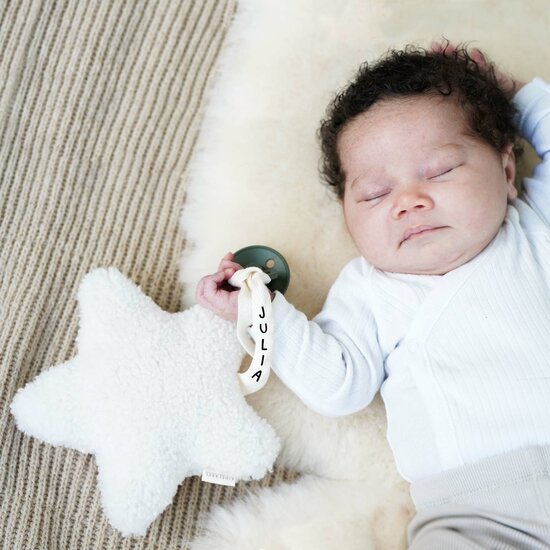 Kidslabel speendoekje Ster - Off-White