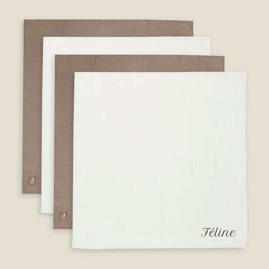 Hydrofiele Doeken Bamboe Katoen - Biscuit/Ivory (4 pack)