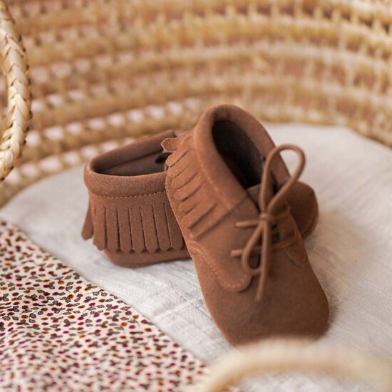 Babyschoentjes leer - Indian Brown