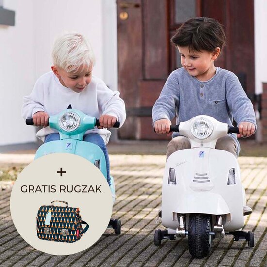 Elektrische Vespa loopauto met naam