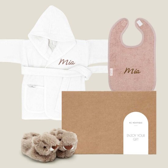Giftbox met naam - Slofjes