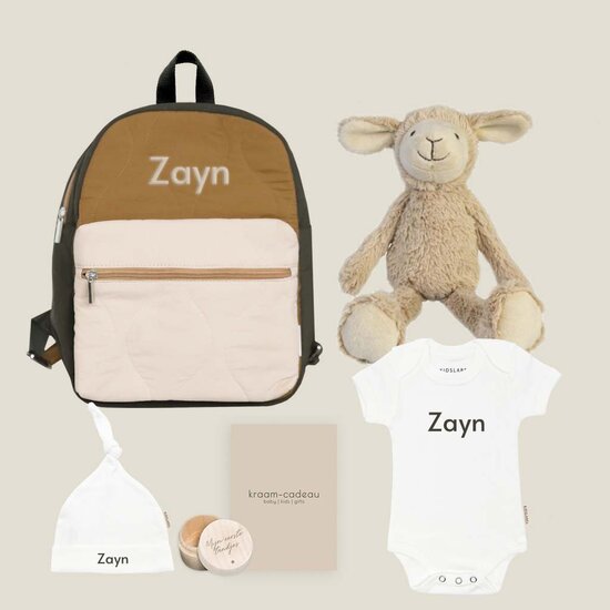 Kraamcadeau set - Kidslabel (Khaki)
