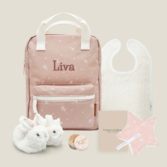 Kraamcadeau set - KC Boutique backpack (Blush)